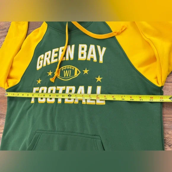 CLORPEAK Men's Green Bay Football Pullover Soft Classic Hoodie, Size Large - Picture 5 of 12